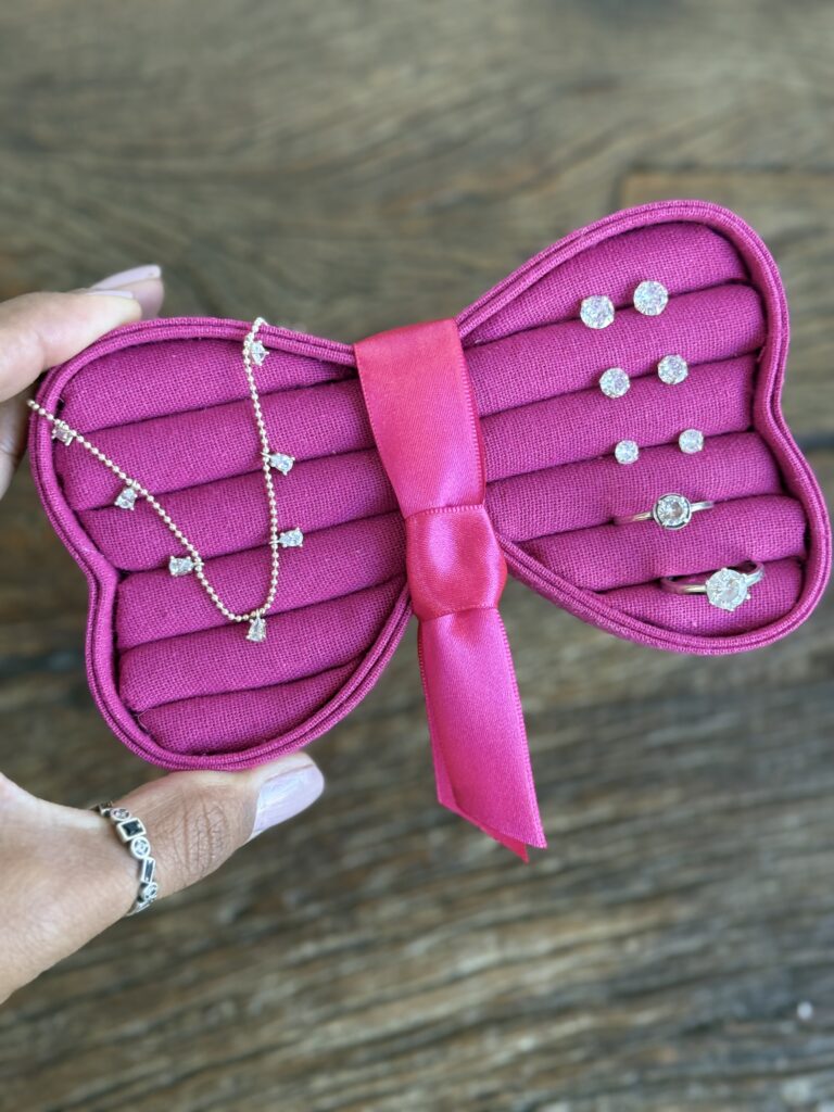 Bandejinha Laço Rosa15cm